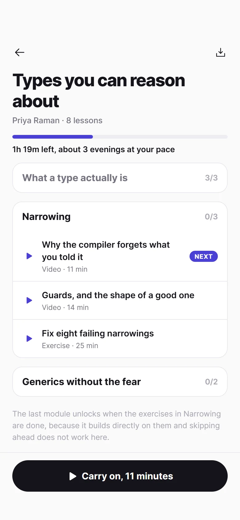 Academy Course preview