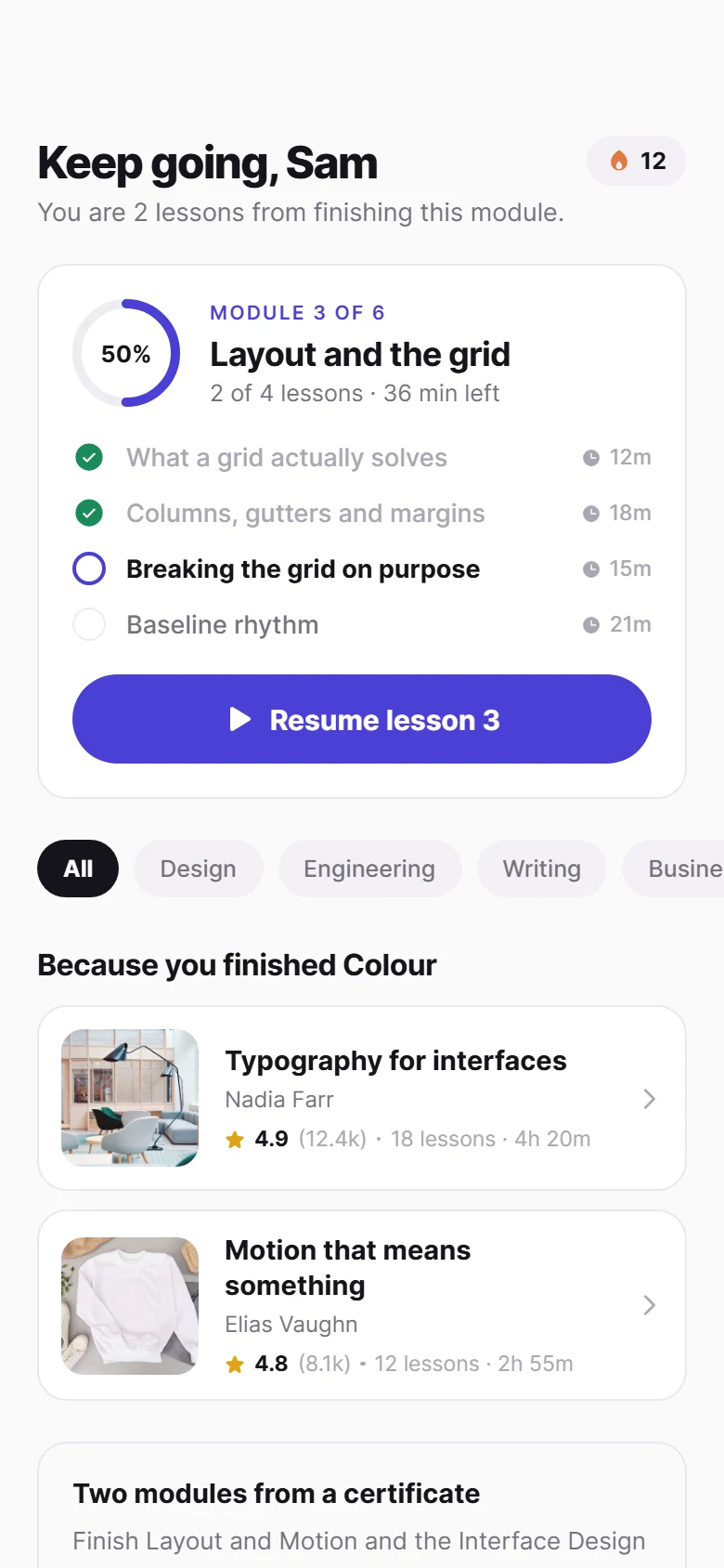 Academy Learning Home preview