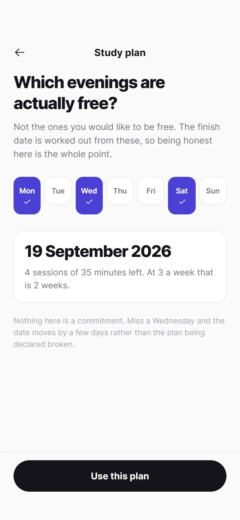 Academy Study Plan preview