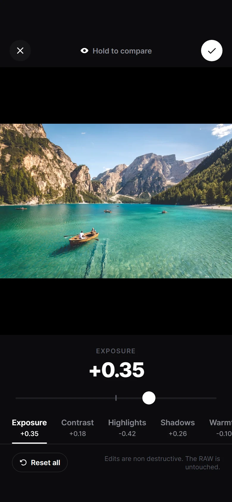 Aperture Editor preview