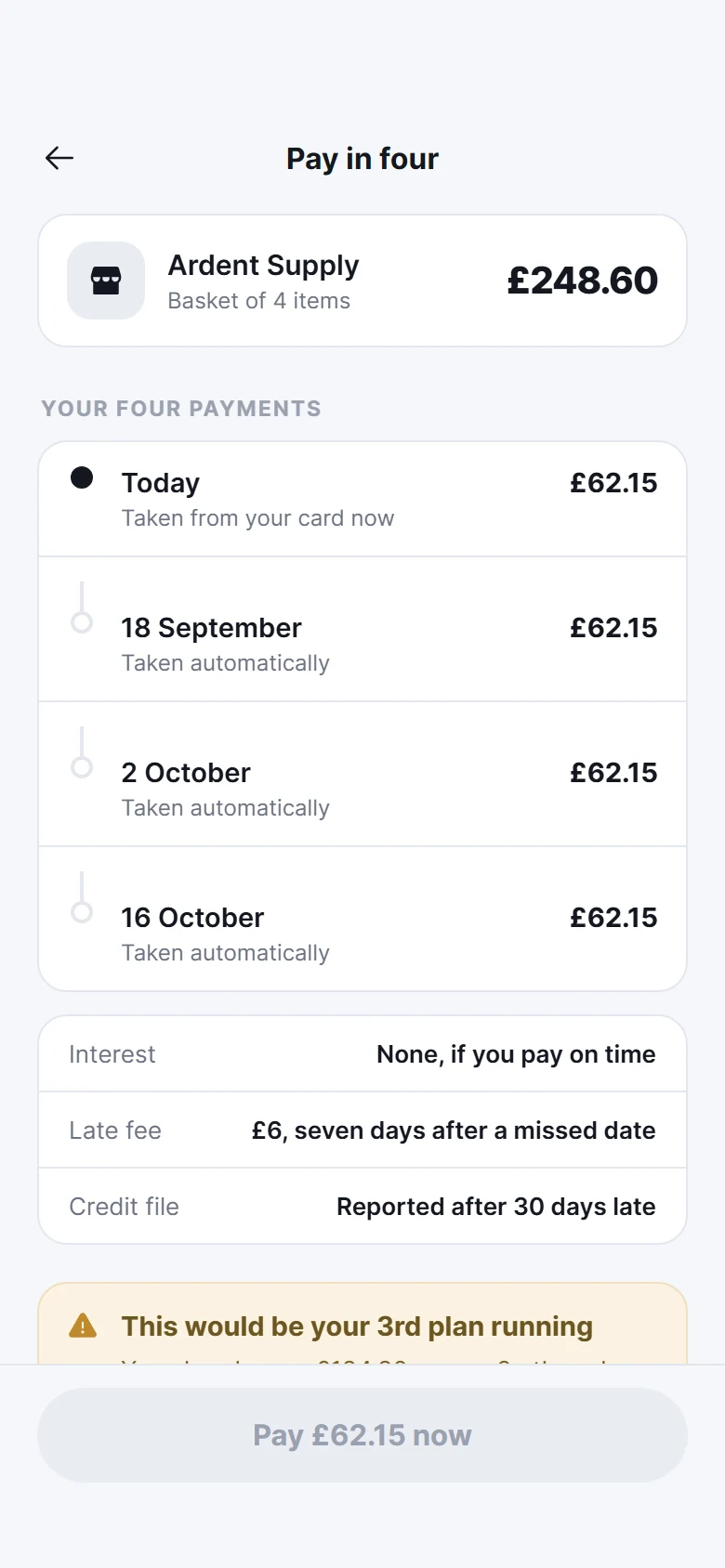 Arc Pay In Four preview