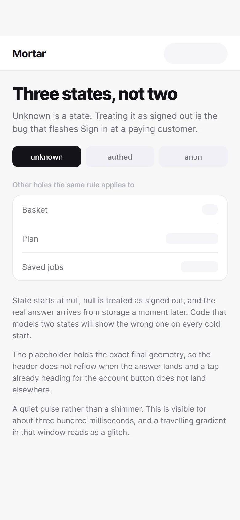 No logged out flash preview
