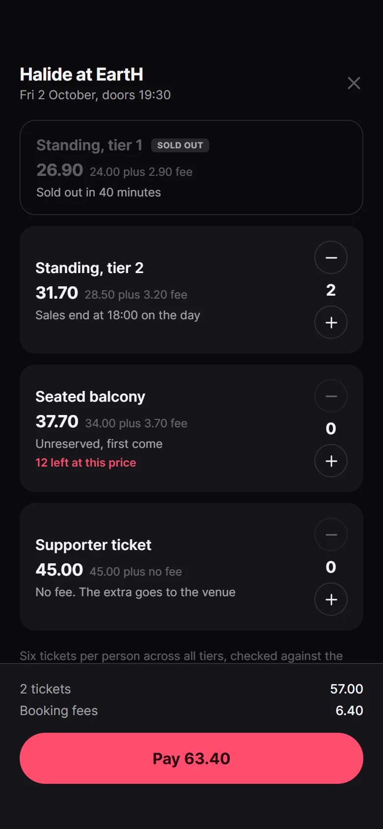 Awning Ticket Tiers preview
