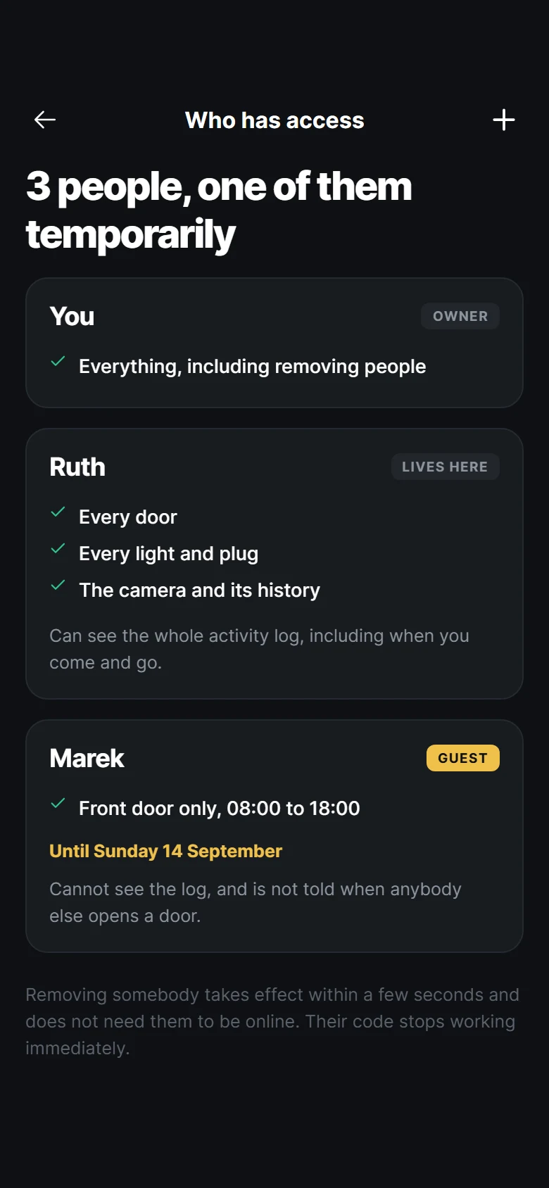 Beam Household Access preview