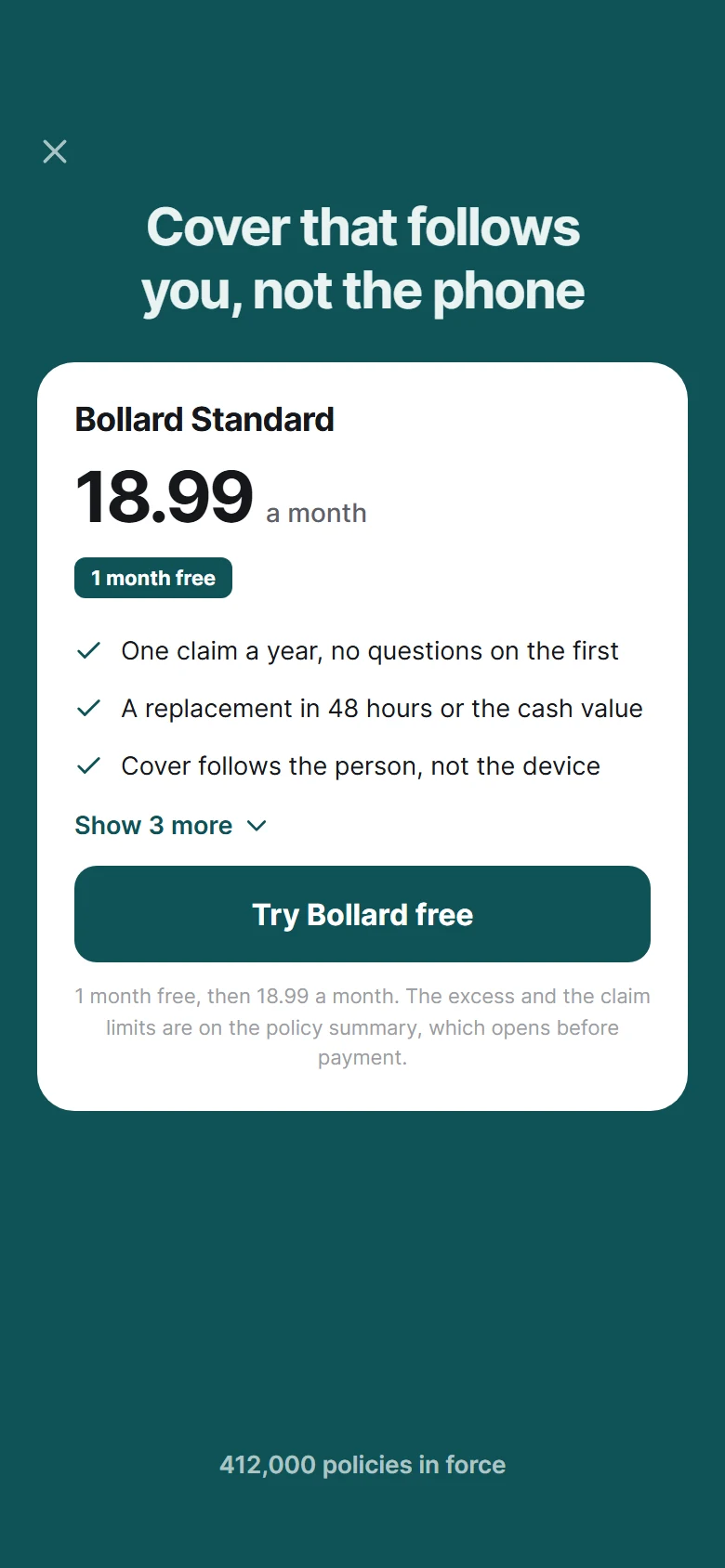 Bollard One Card preview