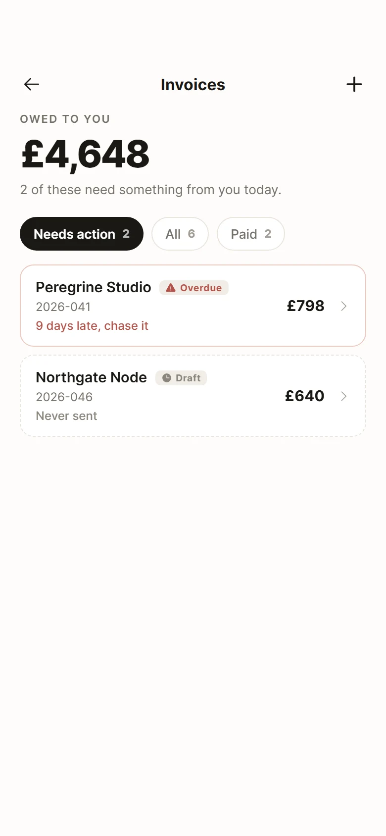 Books Invoices preview