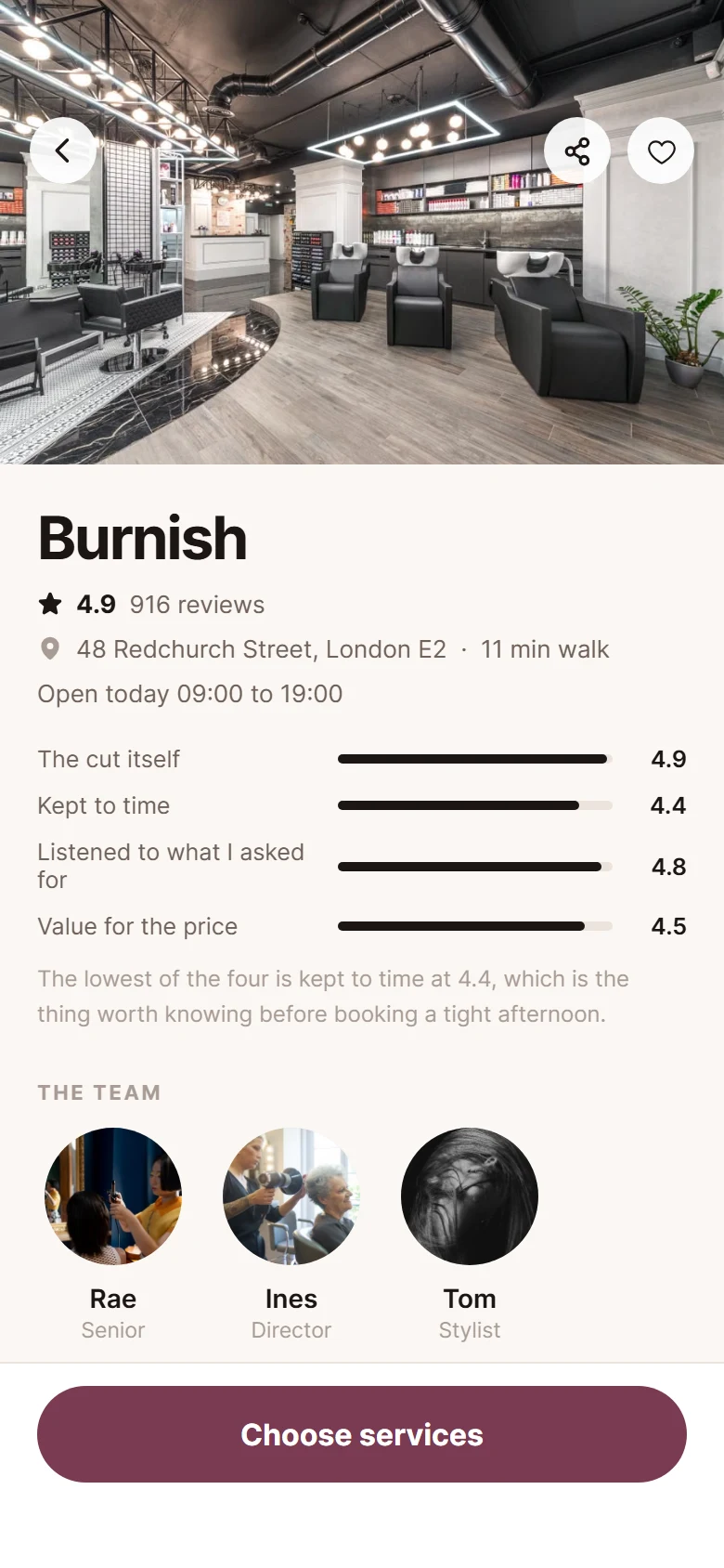 Burnish Salon Page preview