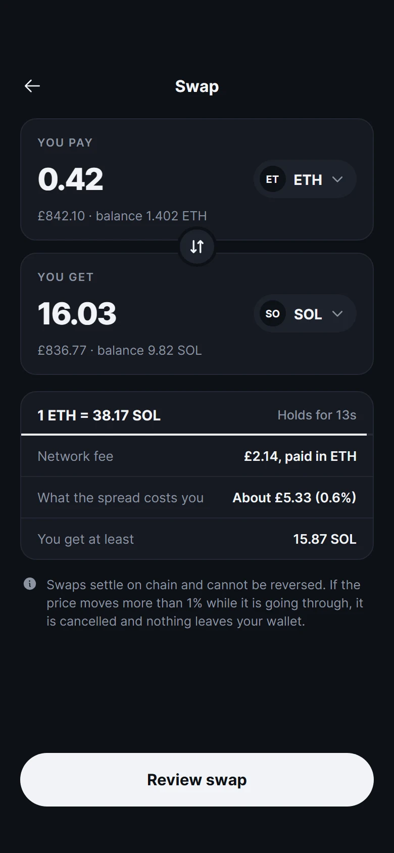 Chain Swap preview