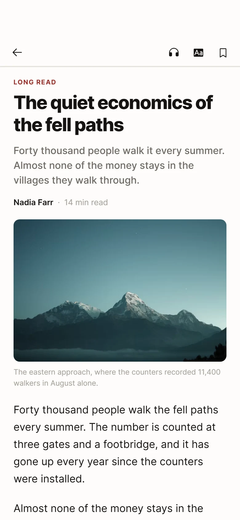 Column Article Reader preview