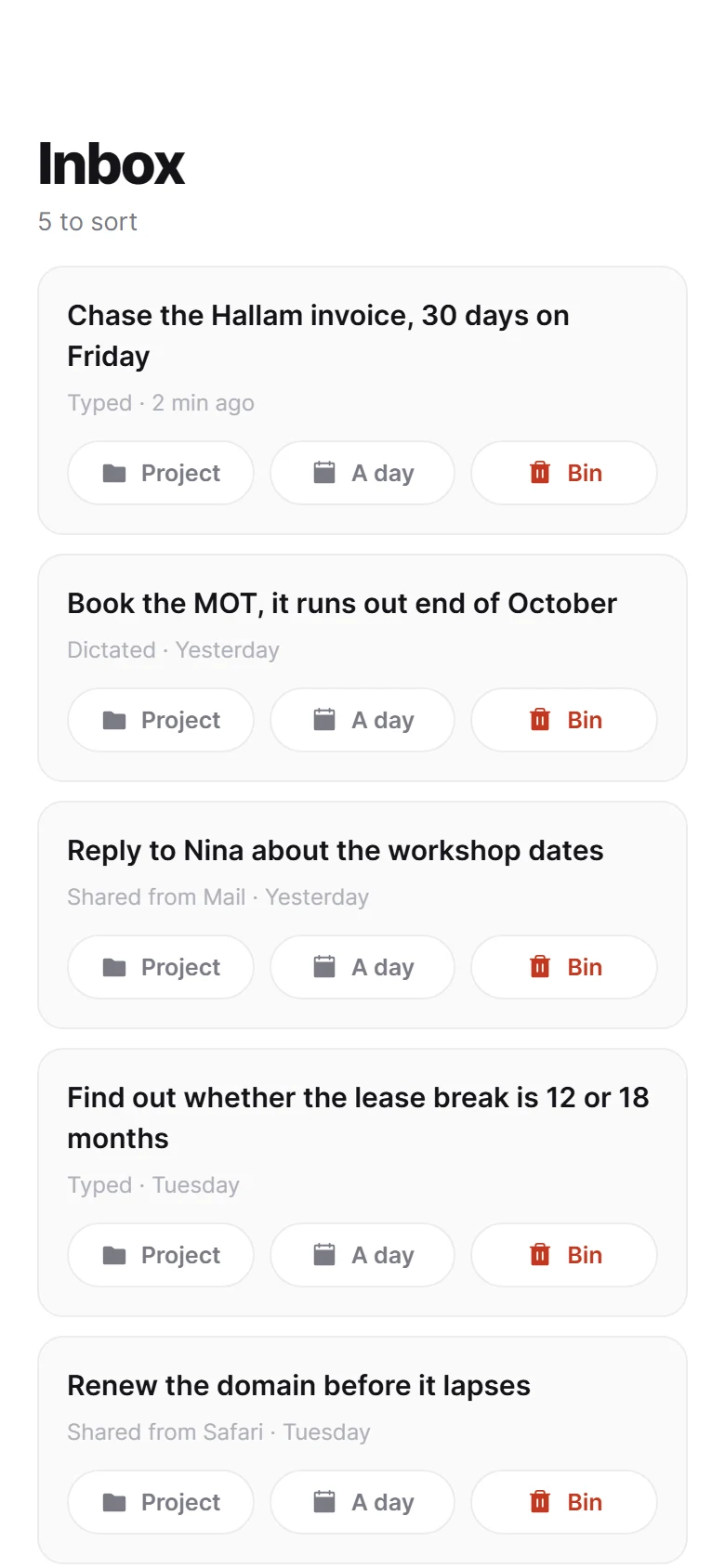Desk Inbox preview