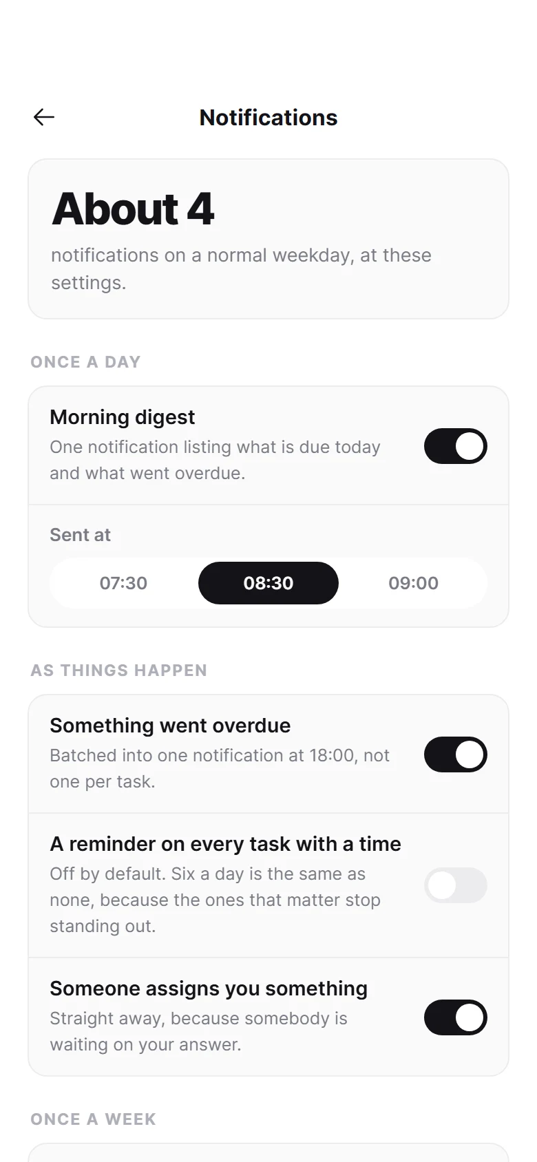 Desk Notifications preview