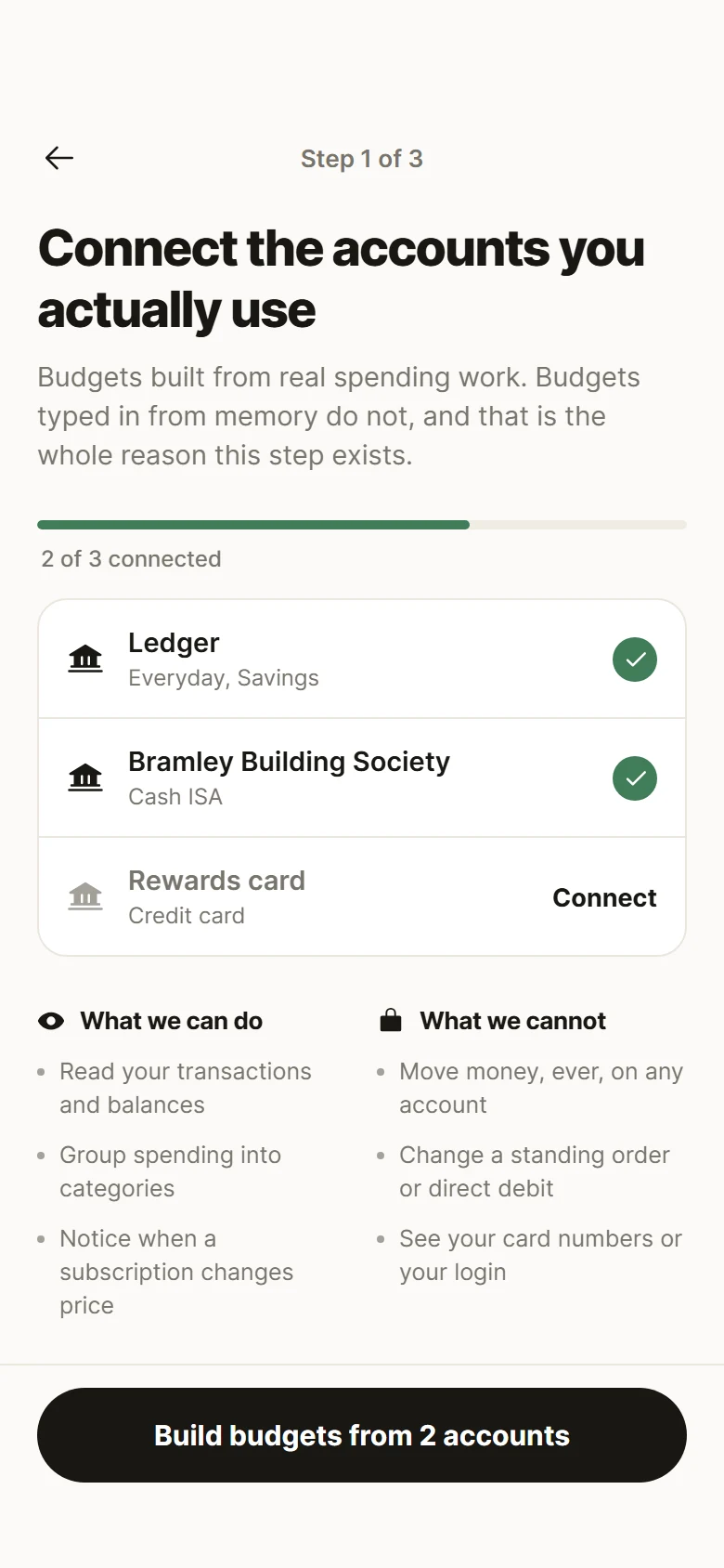 Envelope Connect Accounts preview