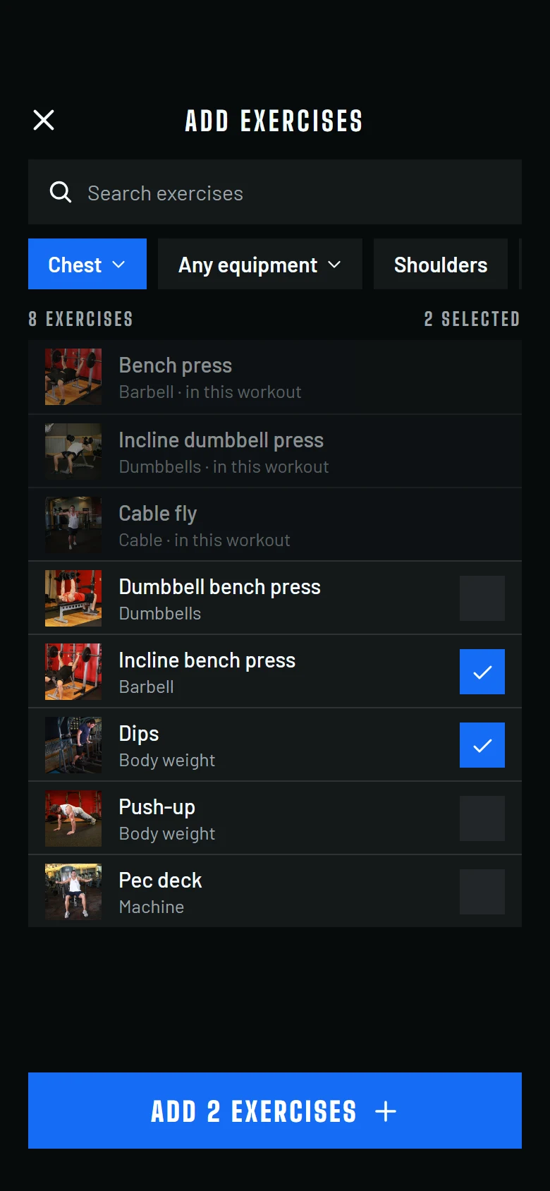 Fitkit Add Exercise preview