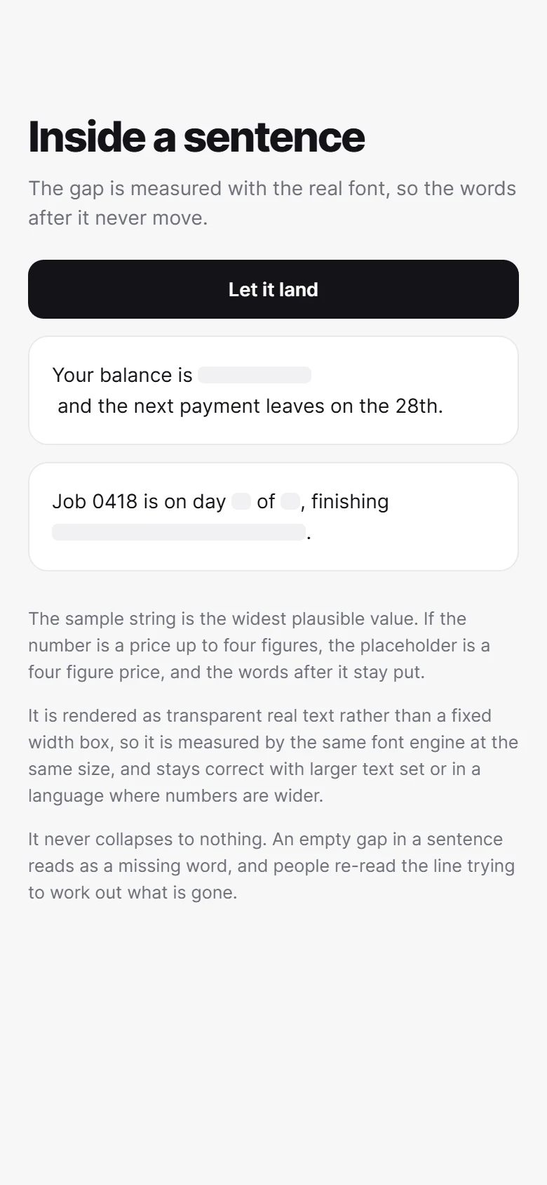 Inside a sentence preview
