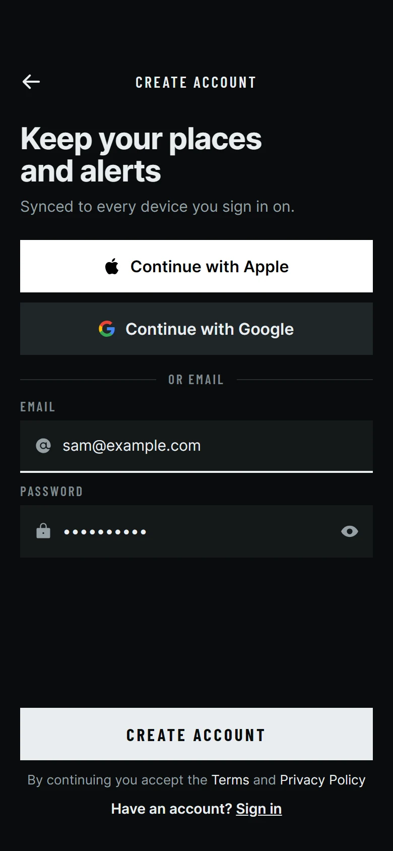 Isobar Sign Up preview