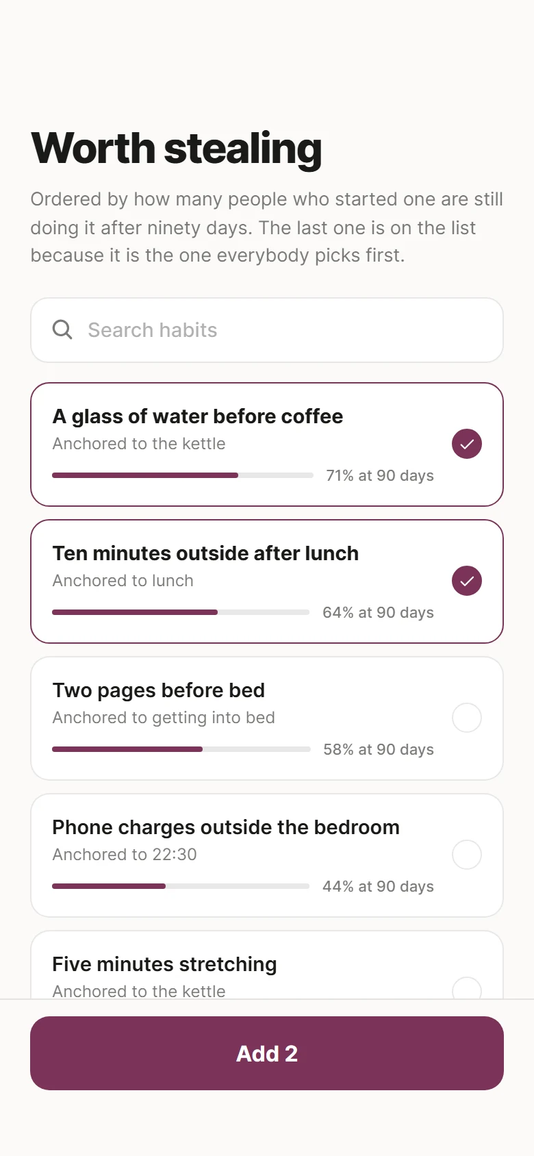 Keystone Starter Habits preview