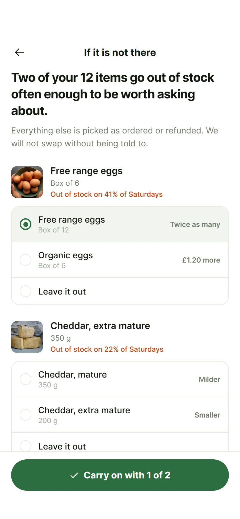 Larder Substitutions preview
