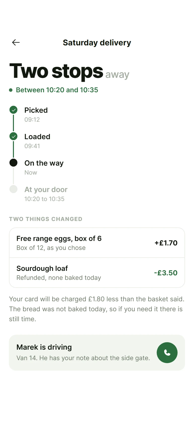 Larder Delivery Tracking preview