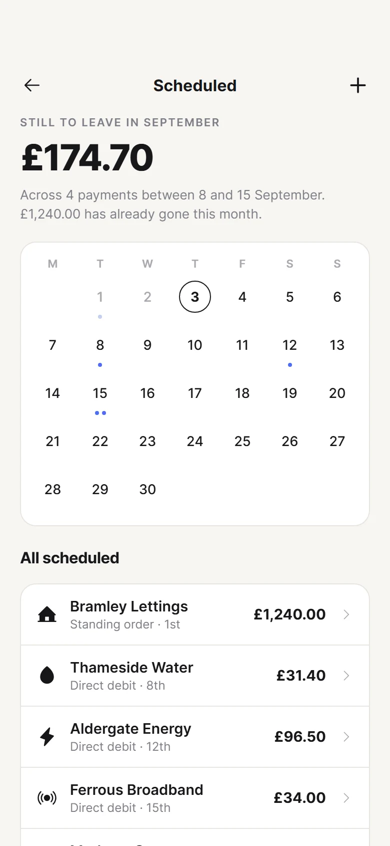Ledger Scheduled preview