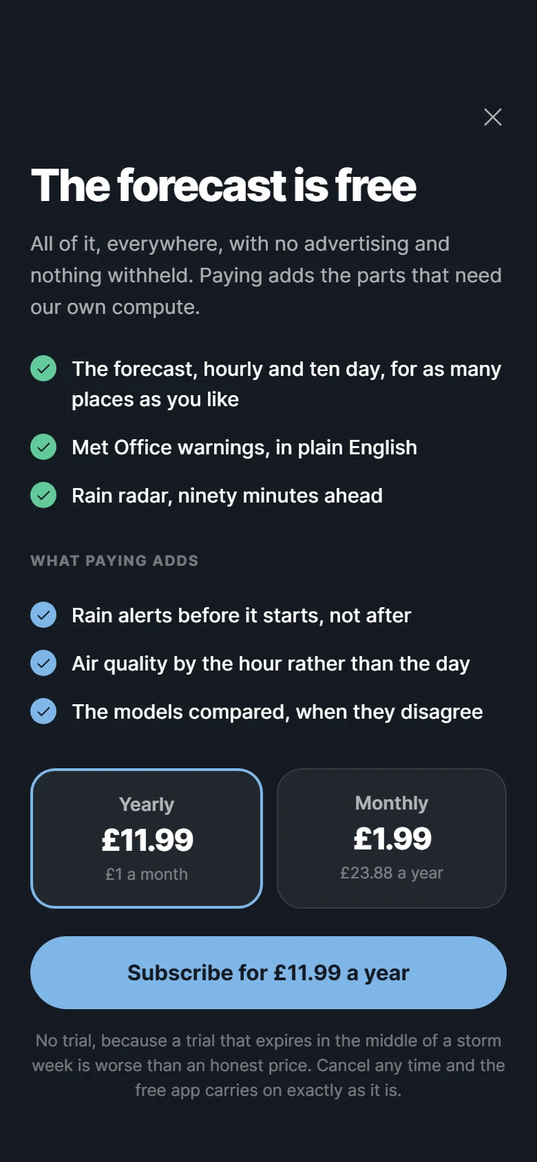 Lumen Subscription preview
