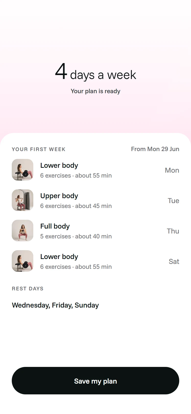 LunaFit Plan Ready preview