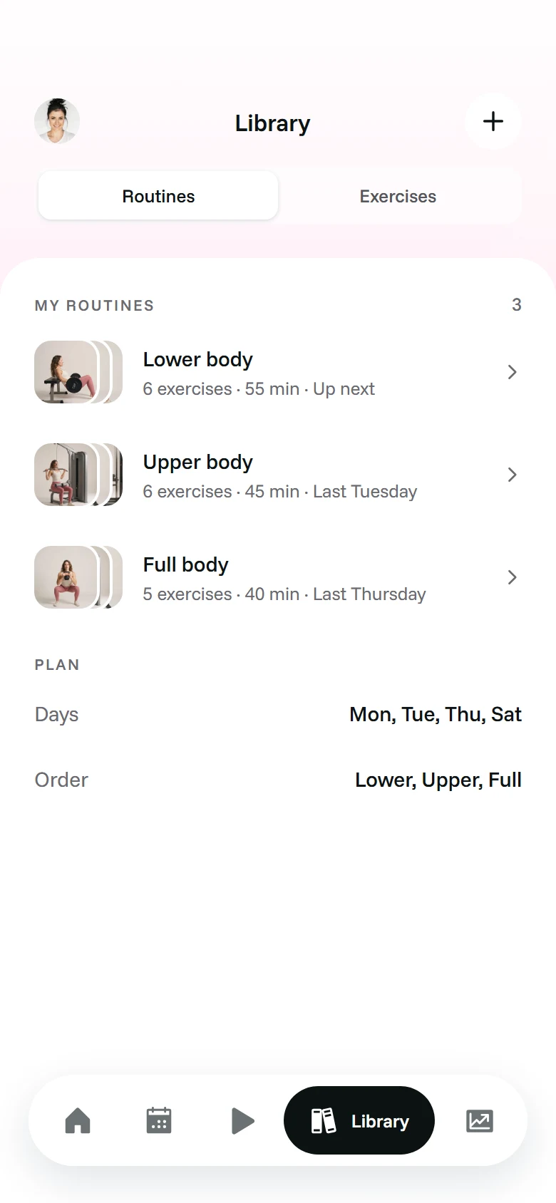 LunaFit Routines preview