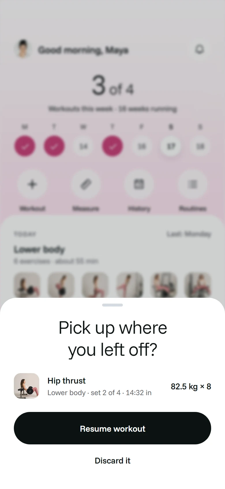 LunaFit Session Restored preview