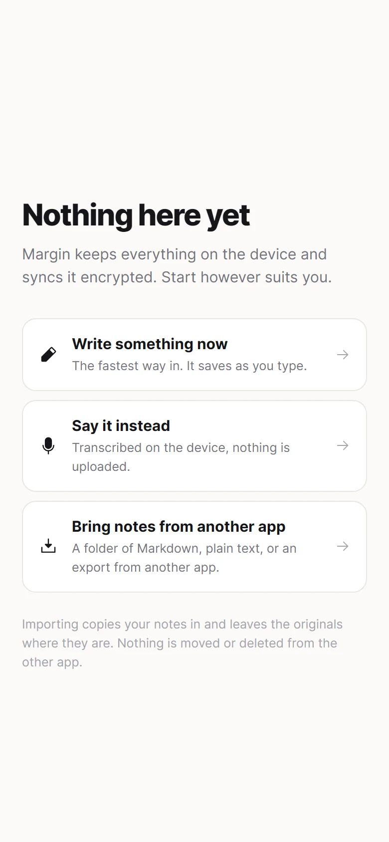 Margin Empty preview