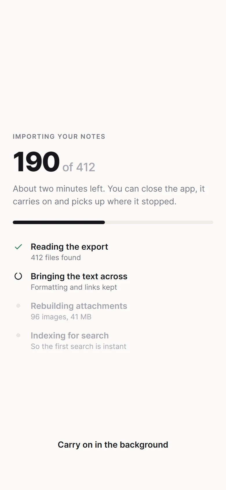 Margin Import preview