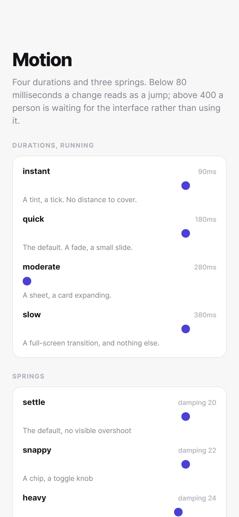 Motion Tokens preview