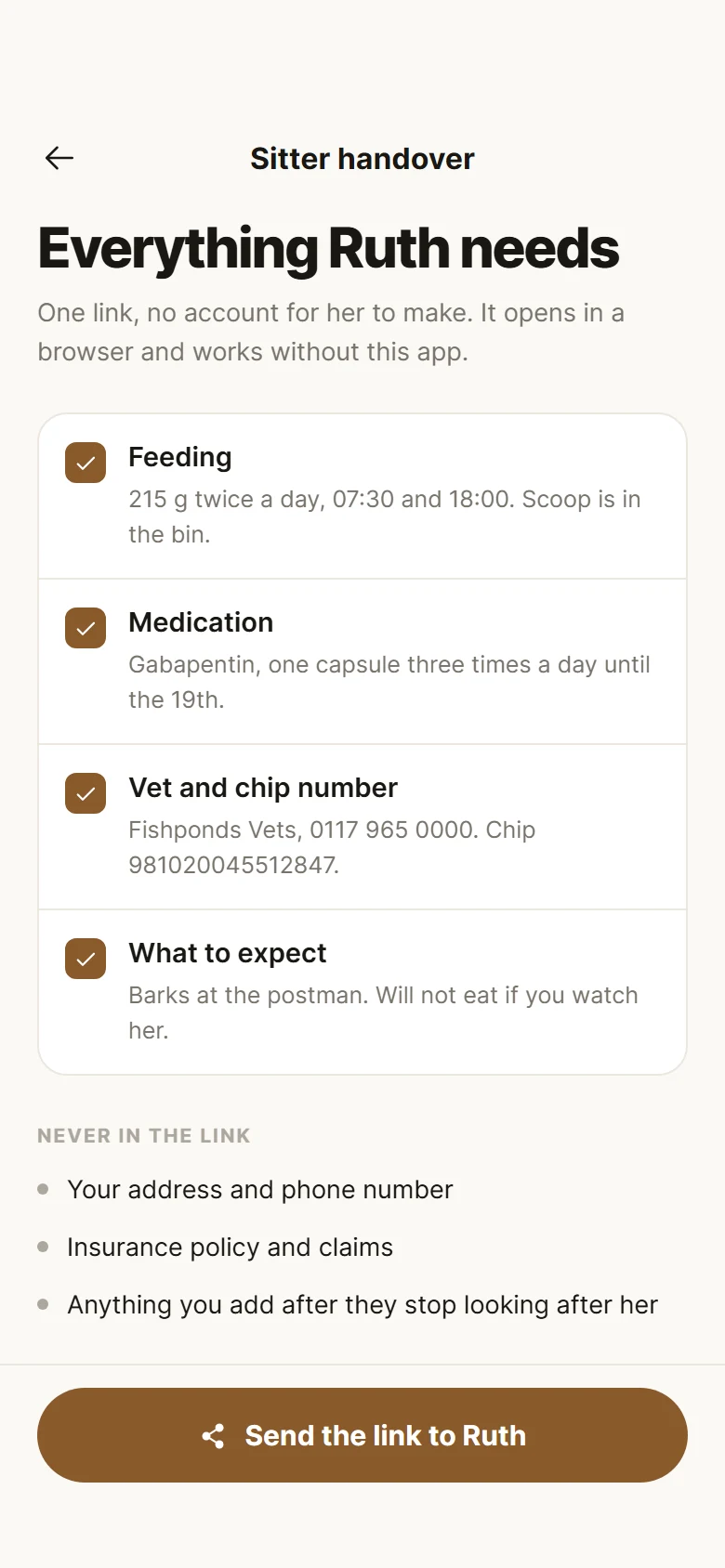 Paws Sitter Handover preview