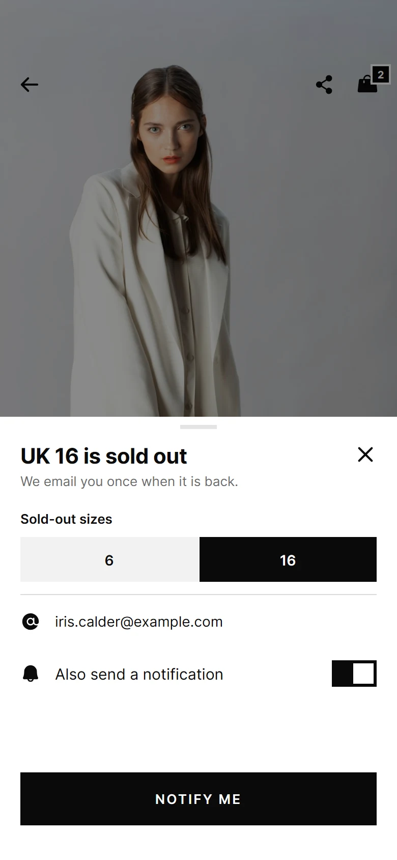 Placket Notify Me preview