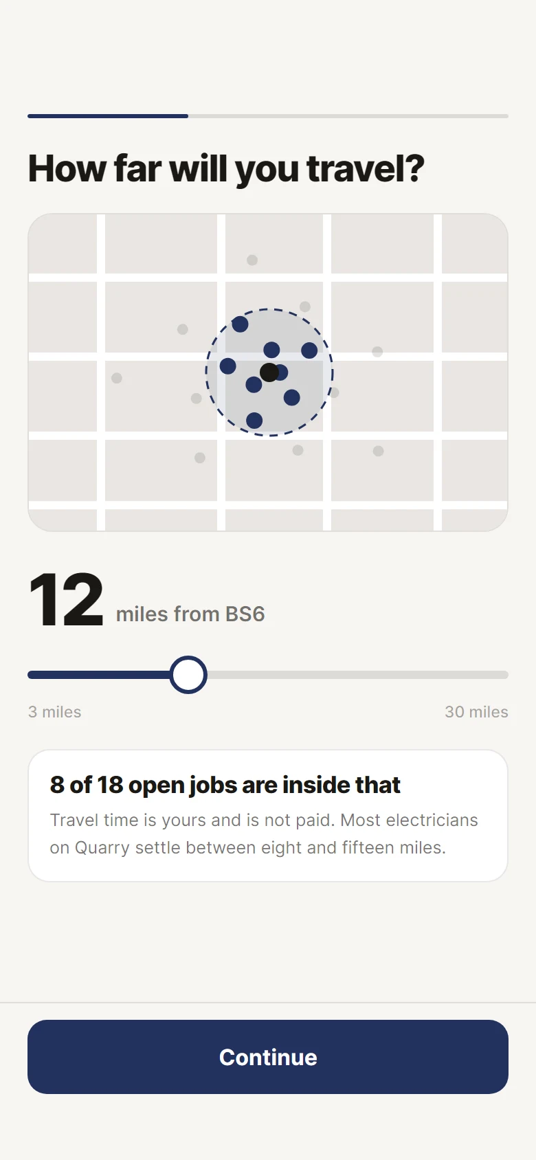 Quarry Working Radius preview