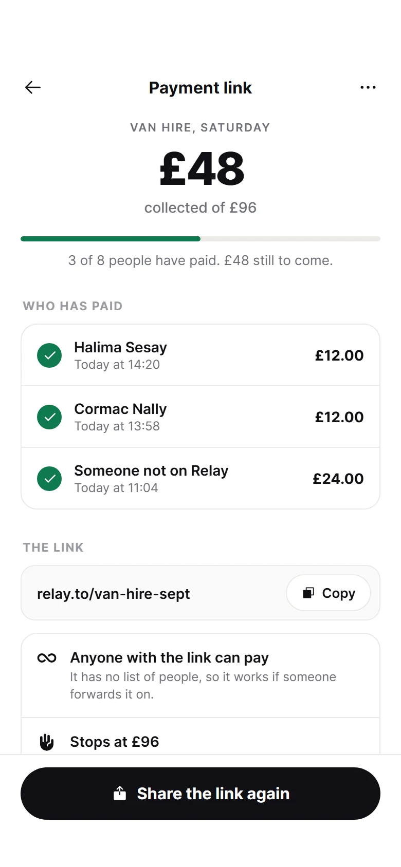 Relay Payment Link preview