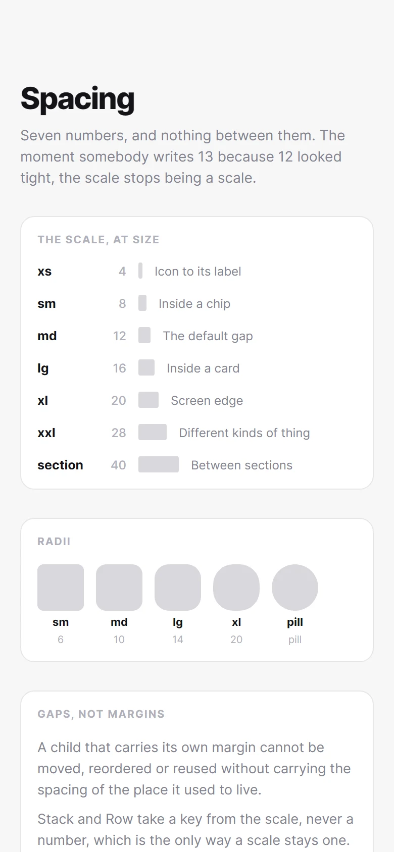 Spacing Scale preview
