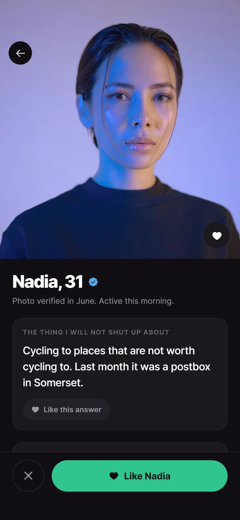 Spark Profile preview