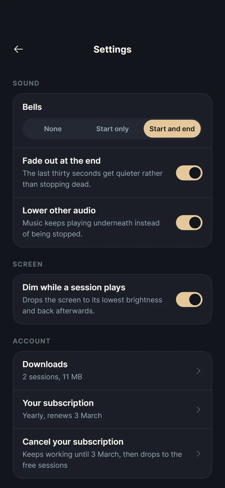 Stillwater Settings preview
