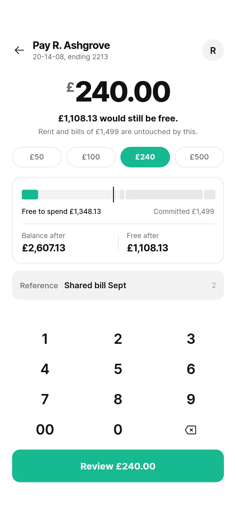 Teller Send Money preview