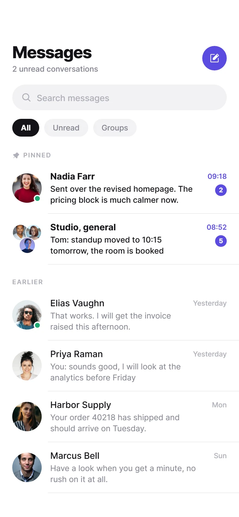 Thread Inbox preview
