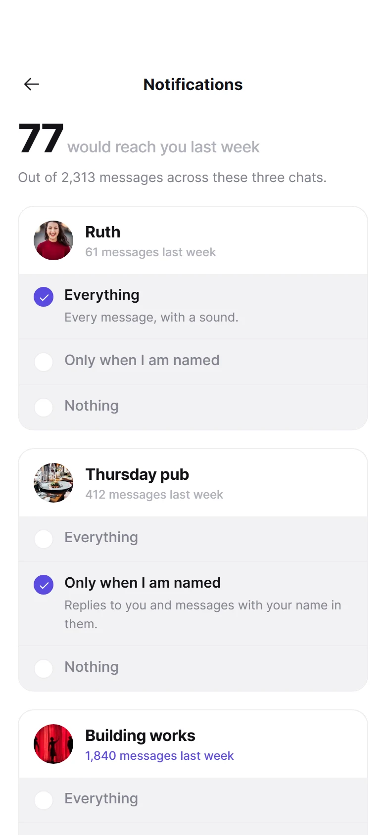 Thread Chat Notifications preview