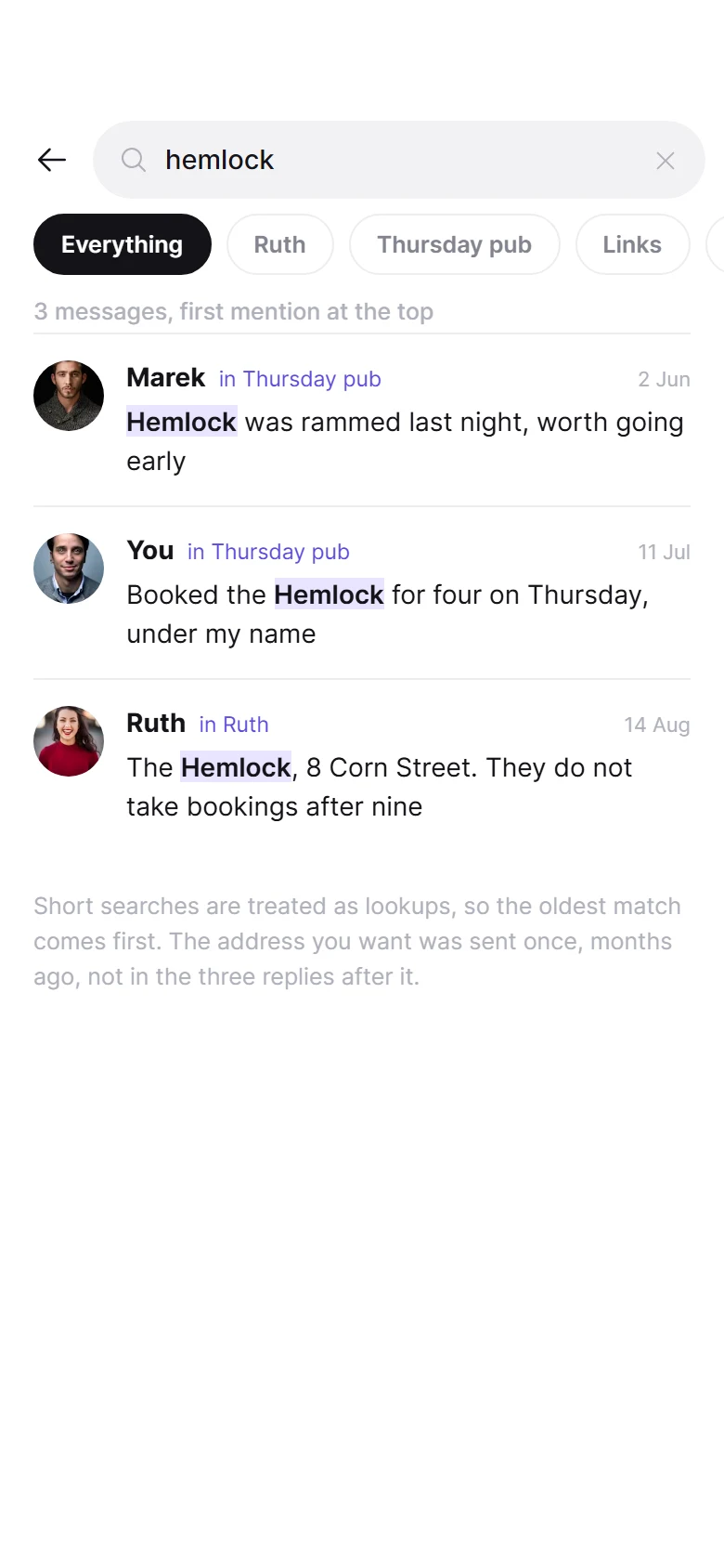 Thread Message Search preview