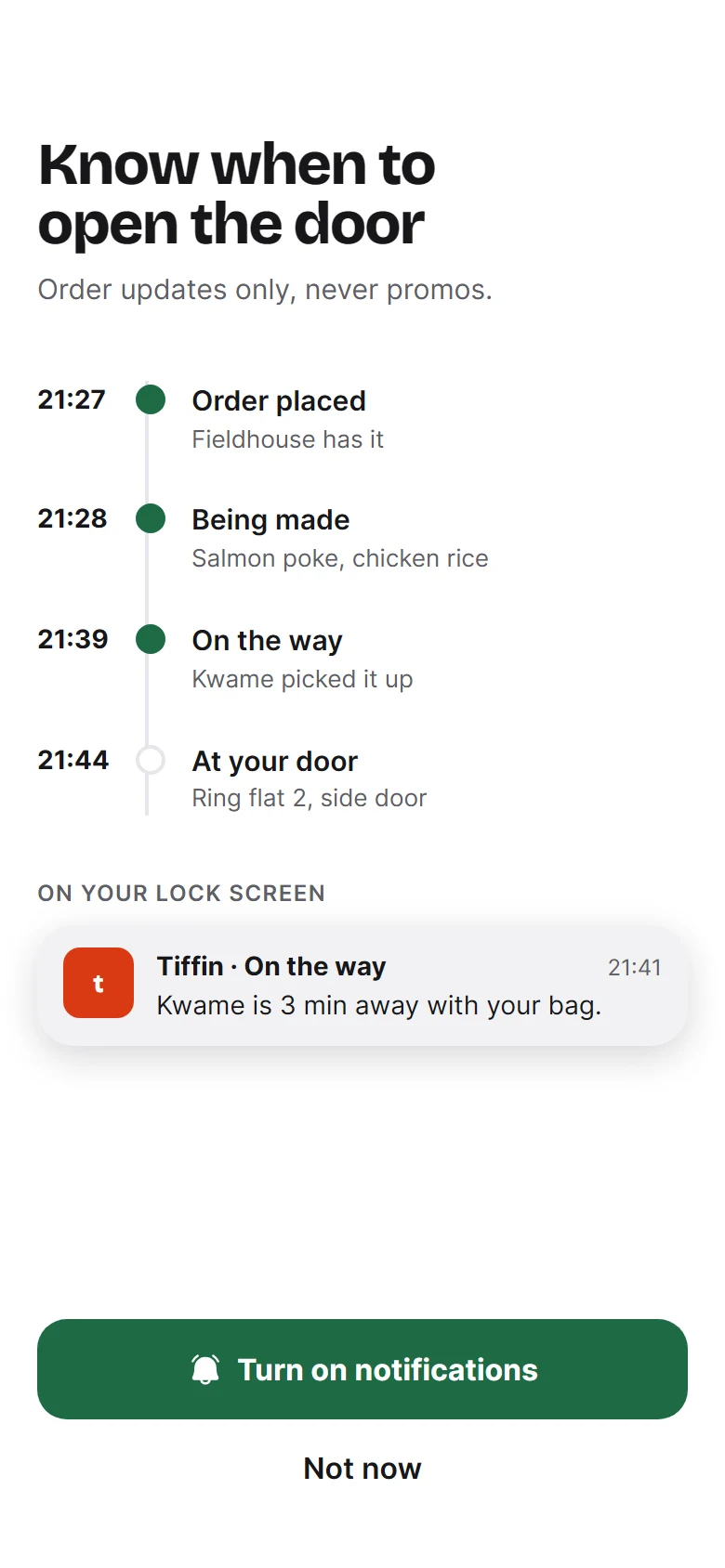 Tiffin Notifications preview