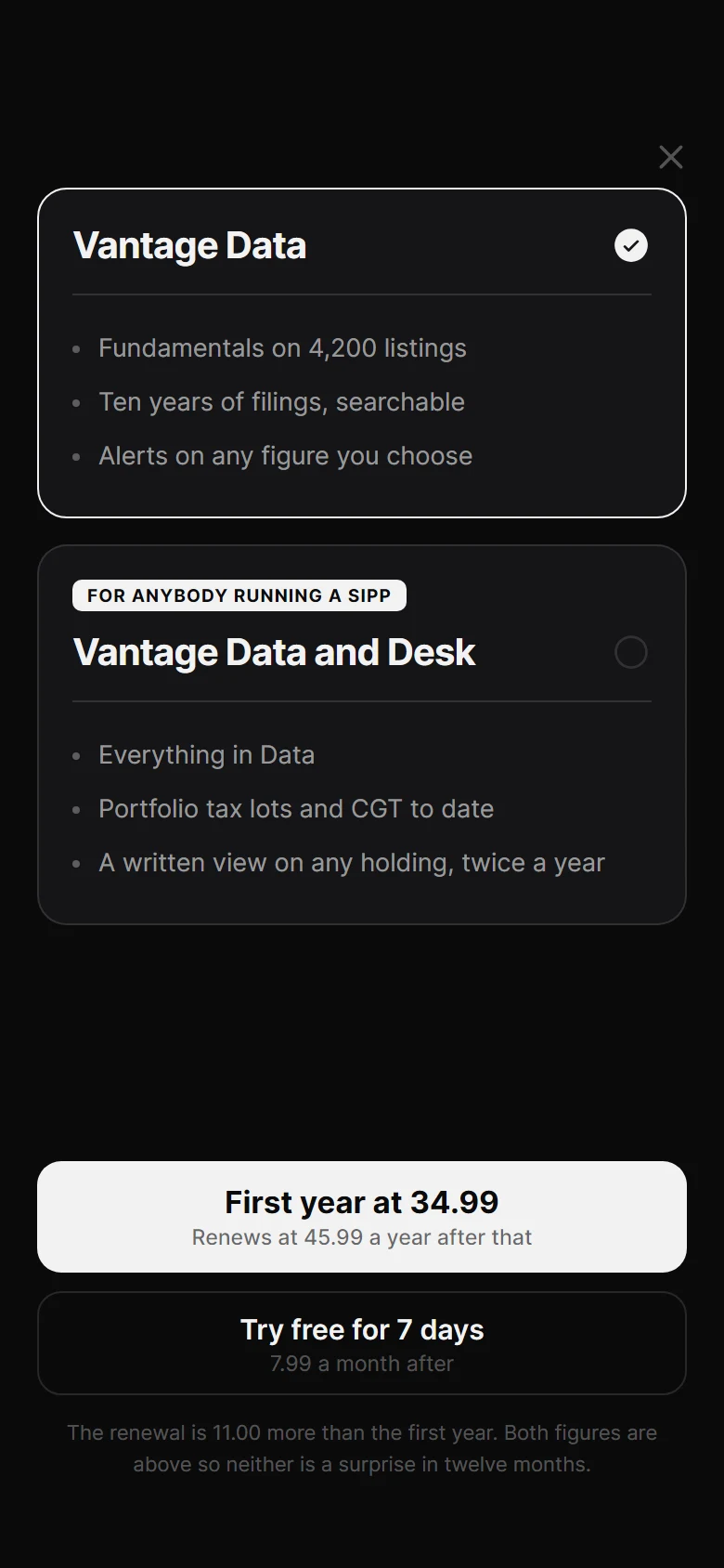 Vantage First Year And After preview