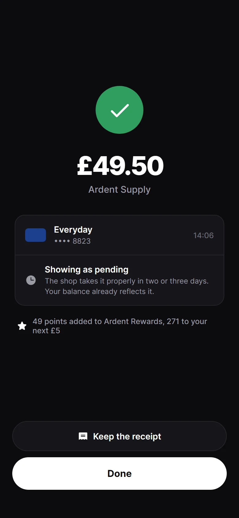 Vault Payment Complete preview