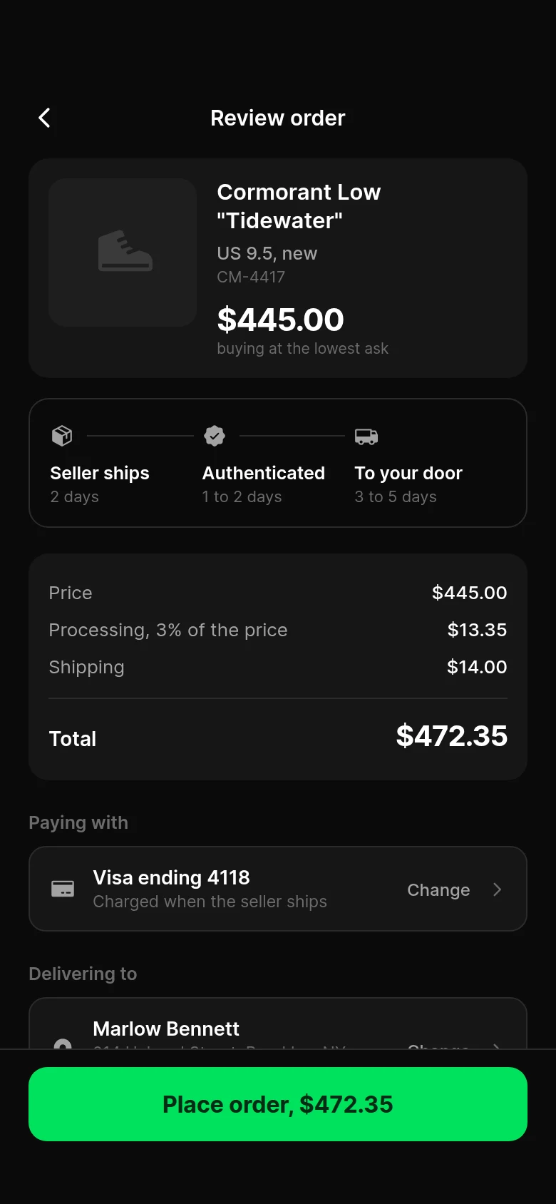 Vitrine Order Review preview