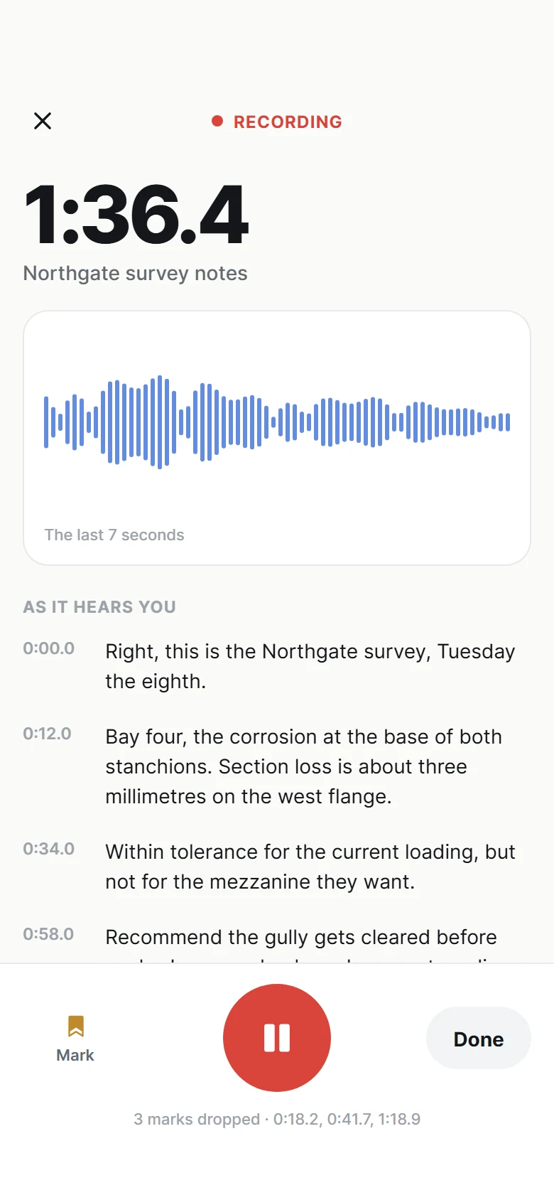 Waveform Recording preview